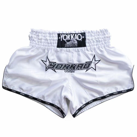 YOKKAO INSTITUTION CARBONFIT MUAY THAI MMA BOXING Shorts S-XXL White