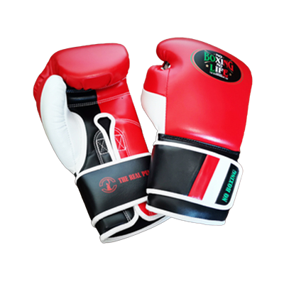 No Boxing No Life The Real Punch BOXING GLOVES Microfiber 8-16 oz Red Black