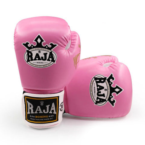 RAJA RBGP-4 MUAY THAI BOXING GLOVES Cooltex PU Leather 8-12 oz Pink