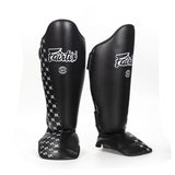 FAIRTEX COMPETITION SP5 SHIN GUARD PROTECTOR Syntek Leather S-XL 2 Colours
