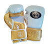 No Boxing No Life BOXING GLOVES HATED TRAINNING SERIES Microfiber 8-16 oz White Gold