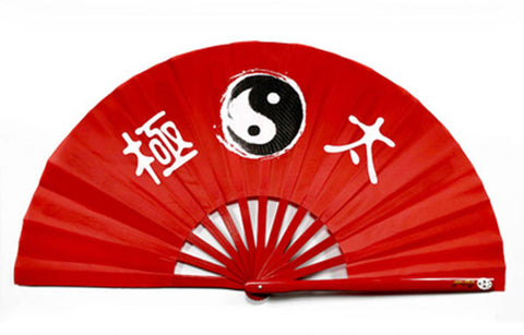 Tai Chi / Kung Fu / Martial Art Combat Performing Left / Right Hand Bamboo Fan 37 cm -MAF001g Ying Yang Logo