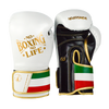 No Boxing No Life Never Say Die BOXING GLOVES Extra Thick Microfiber 8-16 oz White
