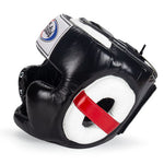 FAIRTEX SUPER SPARRING HG10 MUAY THAI BOXING MMA HEADGEAR HEAD GUARD PROTECTOR Leather S-XL Black