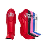 TOP KING TKSGBL MUAY THAI BOXING MMA SHIN GUARD PROTECTOR Leather M-XL Black