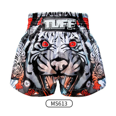 Tuff MS613 Muay Thai Boxing Shorts S-XXL Grey Cruel Tiger