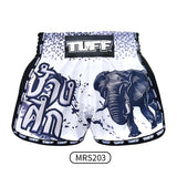 Tuff MS203 Muay Thai Boxing Shorts S-XXL New Retro Style White War Elephant
