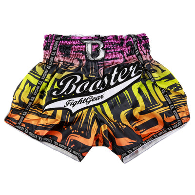 booster fight gear shorts Booster TBT LABYRINT Muay Thai Boxing Shorts S-XXXL Purple Yellow XXL / Purple Yellow