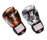 BOOSTER PRO CARTON MUAY THAI BOXING GLOVES Cowhide Thai Leather 10-16 oz Silver