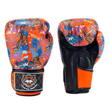 Top King TKBGWT WILD TIGER MUAY THAI BOXING GLOVES Cowhide Leather 8-14 oz 3 Colours