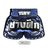 Tuff MS203 Muay Thai Boxing Shorts S-XXL New Retro Style Blue War Elephant