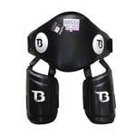 BOOSTER MUAY THAI BOXING MMA SPARRING BELLY & THIGH PROTECTOR PAD BPLK  Leather Size Free Black