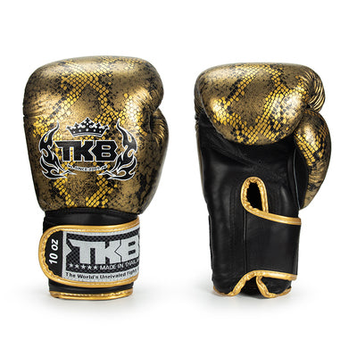 Top King TKBGSS Super Snake MUAY THAI BOXING GLOVES Cowhide Leather 8-16 oz 2 Colours Black Series