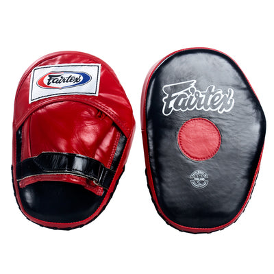 FAIRTEX Classic Pro FMV10 MUAY THAI BOXING MMA PUNCHING FOCUS MITTS PADS Black Red