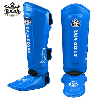 RAJA RPTP-T6 MUAY THAI BOXING MMA SPARRING SHIN GUARD PROTECTOR Size S / M / L Blue