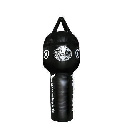 FAIRTEX SUPER ANGLE HB13 MUAY THAI BOXING MMA PUNCHING HEAVY BAG - UNFILLED Syntek Leather  50 dia x 140 cm Black
