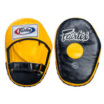 FAIRTEX Classic Pro FMV10 MUAY THAI BOXING MMA PUNCHING FOCUS MITTS PADS Black Yellow