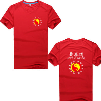Martial Art Kung Fu JKD Jeet Kune Do T-Shirt Uniform Polyester Size S-XXXXL Red