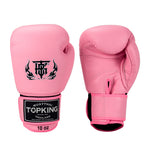 Top King TKBGUV MUAY THAI BOXING GLOVES Long cuffs Cowhide Leather 8-16 oz Pink