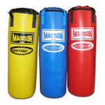 MADISON MUAY THAI BOXING MMA PUNCHING HEAVY BAG - UNFILLED 30 cm x 95 cm 3 Colours with Free Swivel Hook,Free Foam Lined Filled & Anchor Bolt Hook