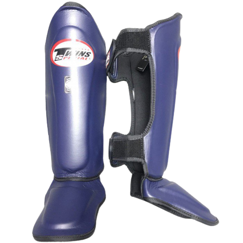 Twins SGL10 Sky Blue Double Padded Leather Shin Pads