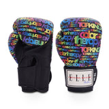 Top King TKBGEA01 ELLE "COLOR THERAPY" MUAY THAI BOXING GLOVES Cow Hide Leather 8-14 oz Black