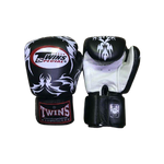 TWINS SPECIAL MUAY THAI BOXING GLOVES Leather 8-16 oz FBGV-35 3 Colours Black / White / Purple