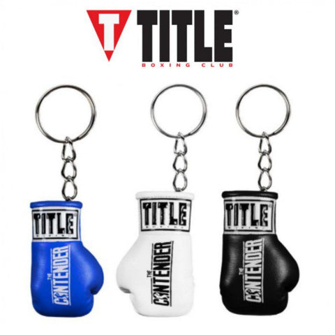 TITLE CONTENDER BOXING GLOVES Keyrings 2.75" 3 Colours