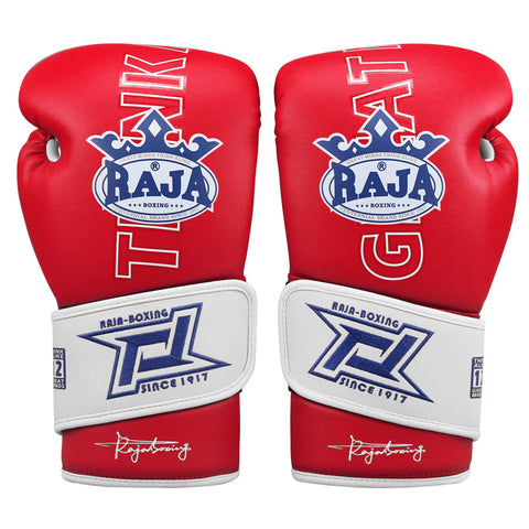 RAJA RBGL-9 MUAY THAI BOXING GLOVES Professional Horsehair Padding Leather 8-14 oz Red