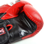 TWINS SPECIAL MUAY THAI BOXING GLOVES Premium cowhide leather 8-16 oz Deluxe BGVL-6 RED-BLACK