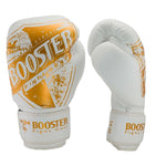BOOSTER PRO SHIELD 3 MUAY THAI BOXING GLOVES Cowhide Thai Leather 8-16 oz White