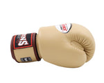 Twins Special BGVL3 KIDS MUAY THAI BOXING GLOVES Leather 6 oz Latte