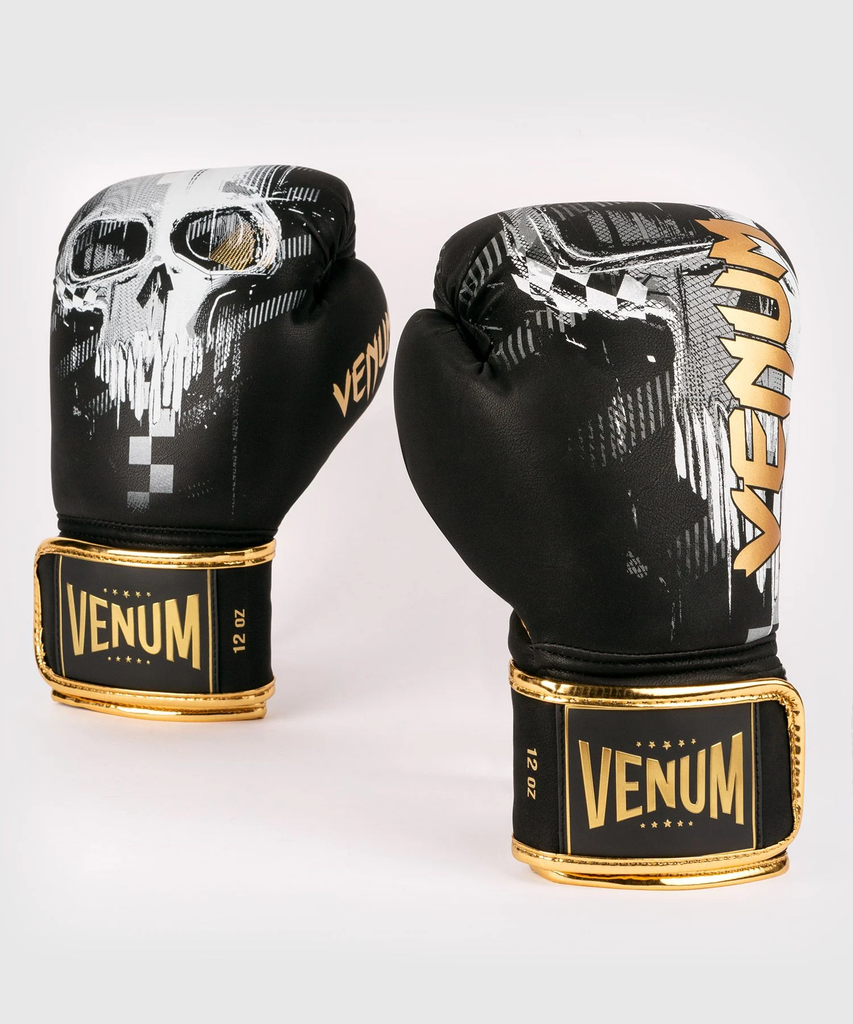 VENUM SKULL MUAY THAI BOXING GLOVES 8 16 OZ BLACK AAGsport