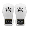 RAJA RBGP-8 MUAY THAI BOXING GLOVES Cooltex PU Leather 8-12 oz White