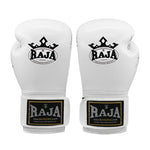 RAJA RBGP-8 MUAY THAI BOXING GLOVES Cooltex PU Leather 8-12 oz White