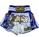 DANGER EQUIPMENT 1503 MUAY THAI BOXING Shorts XS-XXL WHITE/BLUE