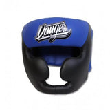 DANGER EQUIPMENT DEHGE-020 MUAY THAI BOXING MMA SPARRING PRO HEADGEAR HEAD GUARD PROTECTOR Leather XS-XL Black Blue