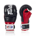 FAIRTEX Super Sparring Grappling MMA MUAY THAI BOXING GLOVES Thumb Enclosure Leather FGV18 Size M-XL 2 Colours