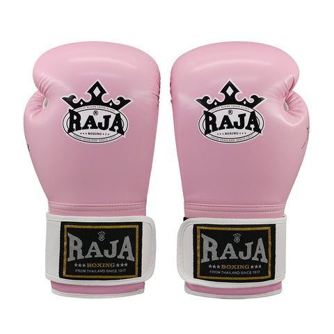 RAJA RBGP-8 MUAY THAI BOXING GLOVES Cooltex PU Leather 8-12 oz Pink