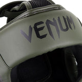VENUM-1395-200 ELITE MUAY THAI BOXING MMA SPARRING HEADGEAR HEAD GUARD PROTECTOR SIZE FREE Kaki Black