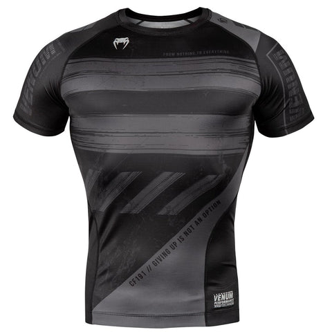 VENUM-03693-109 AMRAP MMA Muay Thai Boxing Rashguard Compression T-shirt - SHORT SLEEVES XS-XXL Black Grey