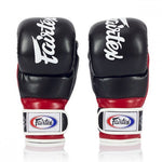 FAIRTEX Super Sparring Grappling MMA MUAY THAI BOXING GLOVES Thumb Enclosure Leather FGV18 Size M-XL 2 Colours