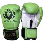 LION KING 0040 MUAY THAI  BOXING GLOVES 8-16 oz Green