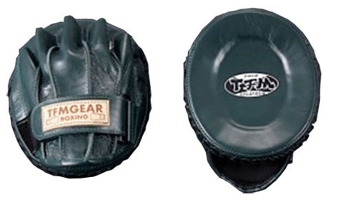TFM GEAR FMVS9 HANDMADE PROFESSIONAL MUAY THAI BOXING MMA PUNCHING FOCUS MITTS PADS Cowhide Leather 20 x 19 x 3 cm