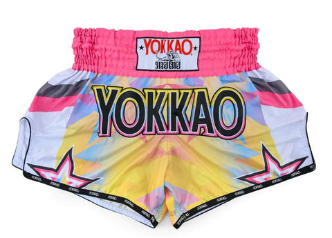 YOKKAO 90's CARBONFIT MUAY THAI MMA BOXING Shorts S-XXL Rainbow