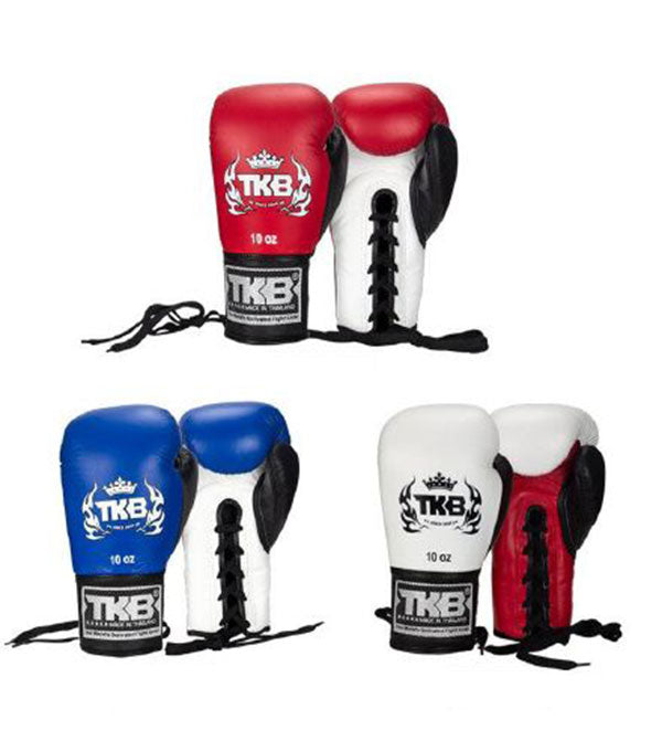 Top King TKBGPL Pro Lace Up MUAY THAI BOXING GLOVES Cowhide Leather 8-14 oz 3 Colours