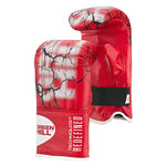 GREENHILL SPEED TRAINING BAG GLOVES MITTS FULL THUMB ELASTIC CLOSURE S-XL Red