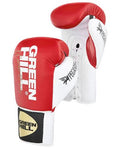 GREENHILL PEGASUS PROFESSIONAL COMPETITION BOXING GLOVES LACE UP 10-12 oz Red White