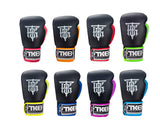 Top King REBORN TKBGRB MUAY THAI BOXING GLOVES Superfine Fiber 8-14 oz 8 Colours Black Series