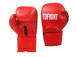 TOFIGHT QG-F1 MUAY THAI BOXING SPARRING GLOVES VELCRO CLOSURE 14-18 oz Red